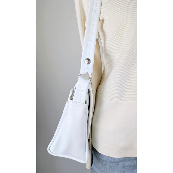 VTG 80s The Original Florida Keys White Pink Hibiscus Flower Shoulder Bag Purse - Picture 11 of 13